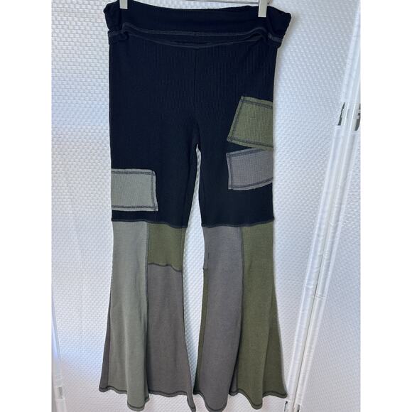 Dolls kill Darker Waves Patchwork Pants Raver goth punk grunge XL Waffle Stretch - Picture 5 of 12